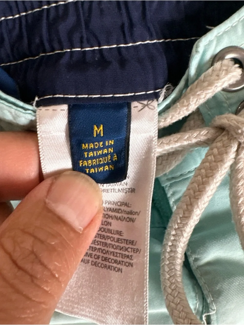 Ralph Lauren Polo Light Aqua Swim Trunks with Side Pocket
